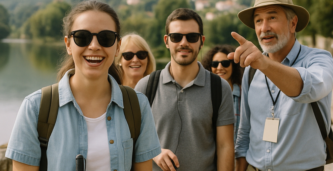 Imagem representativa de um grupo de pessoas em férias